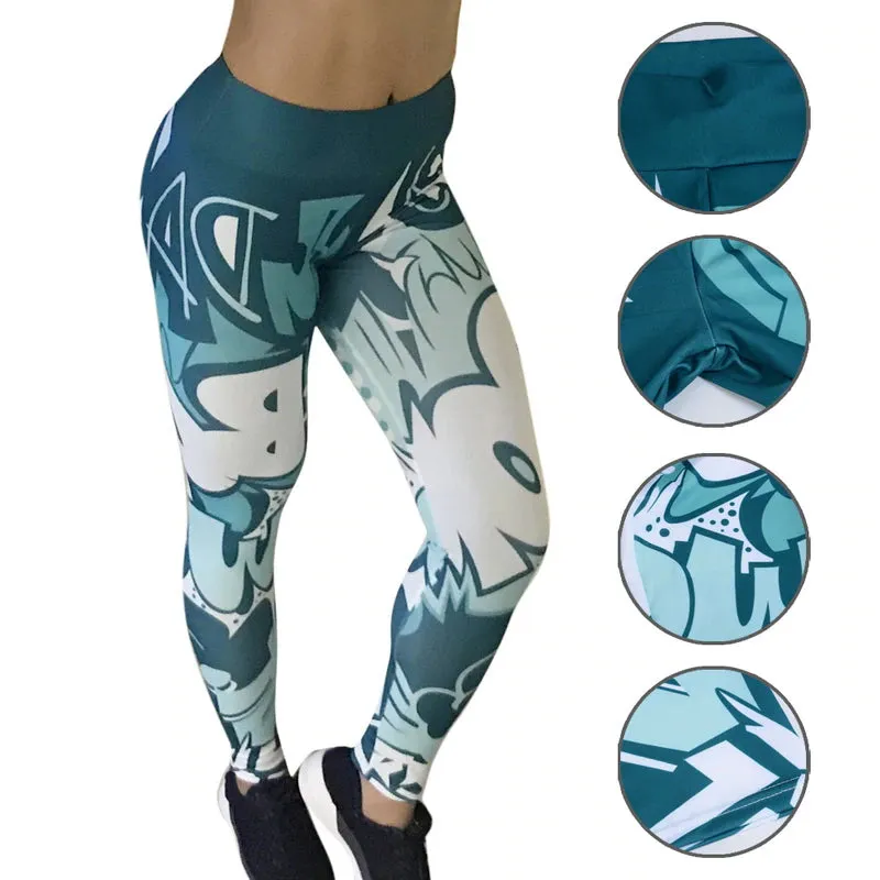 Women's Printed Leggings | High Waist Fitness Leggings