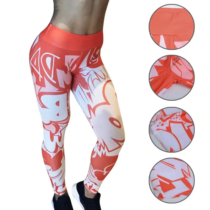 Women's Printed Leggings | High Waist Fitness Leggings