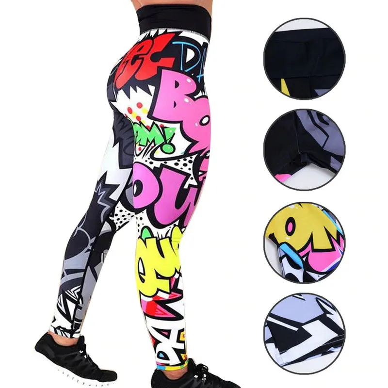 Women's Printed Leggings | High Waist Fitness Leggings