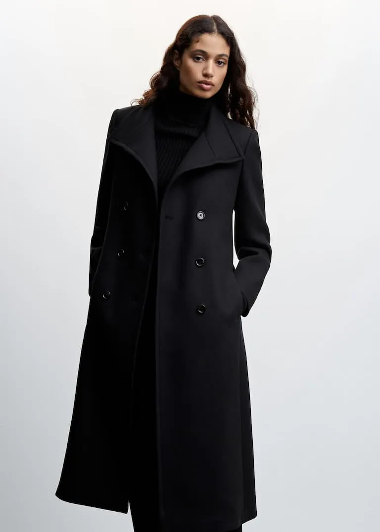 Woollen coat with belt