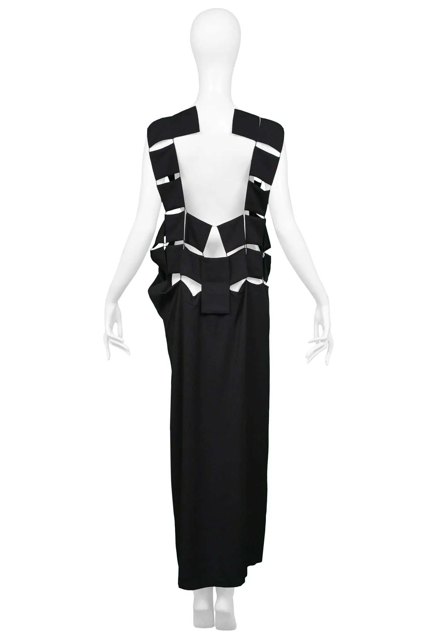 YOHJI YAMAMOTO 2004 BLACK PUZZLE PIECE DRESS