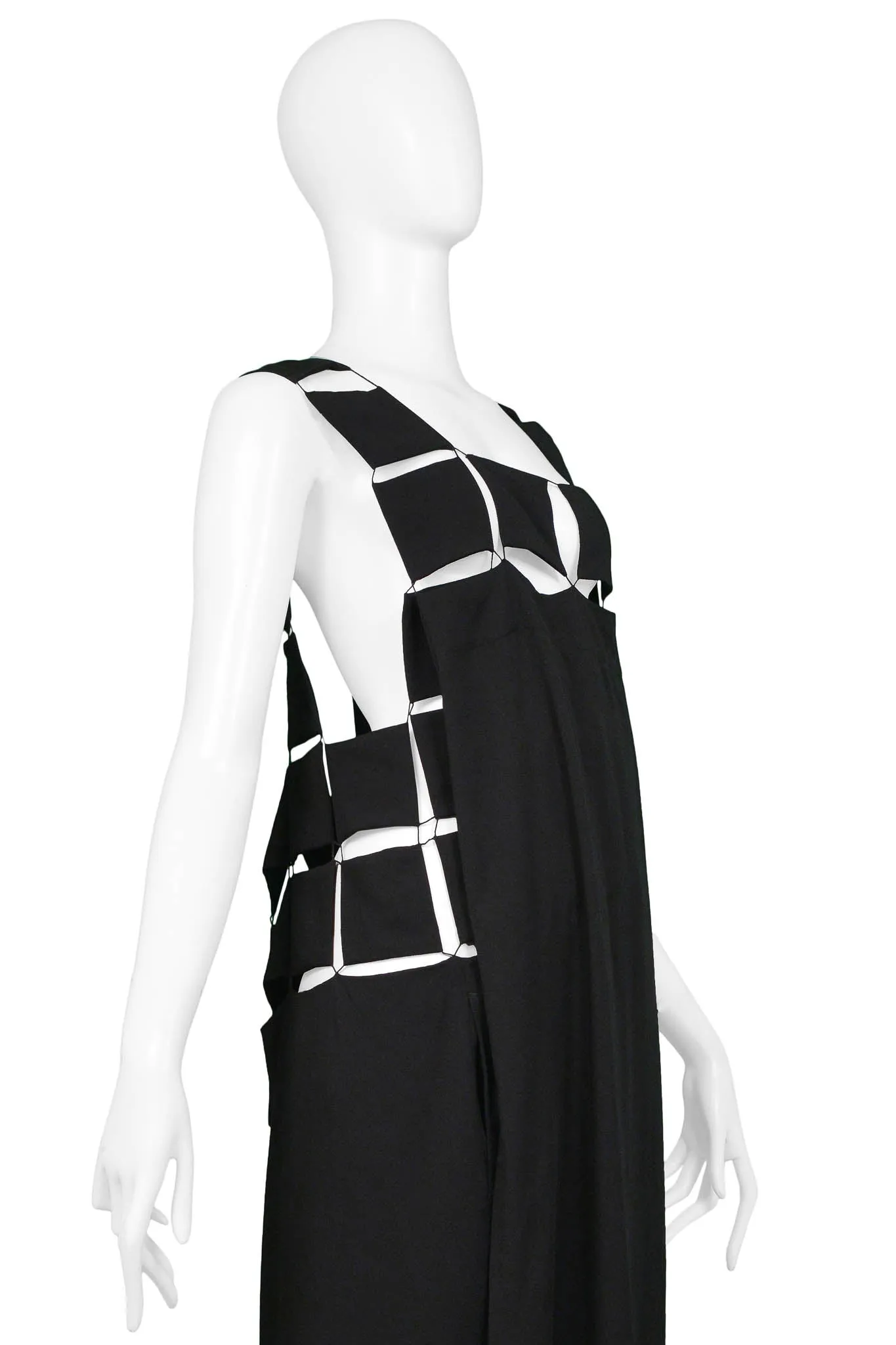 YOHJI YAMAMOTO 2004 BLACK PUZZLE PIECE DRESS