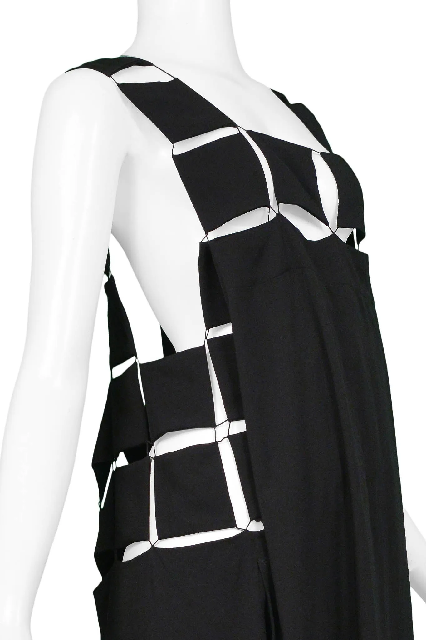 YOHJI YAMAMOTO 2004 BLACK PUZZLE PIECE DRESS